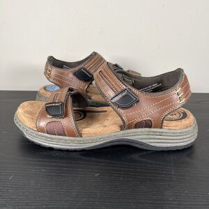 Nunn Bush Sandals Mens 8m Franco Cognac‎ 81811-221 Dual Comfort